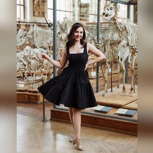 Chelsea Reece Black Corset Back Jouney Mini Dress in Odile Black NWT Size 10/12